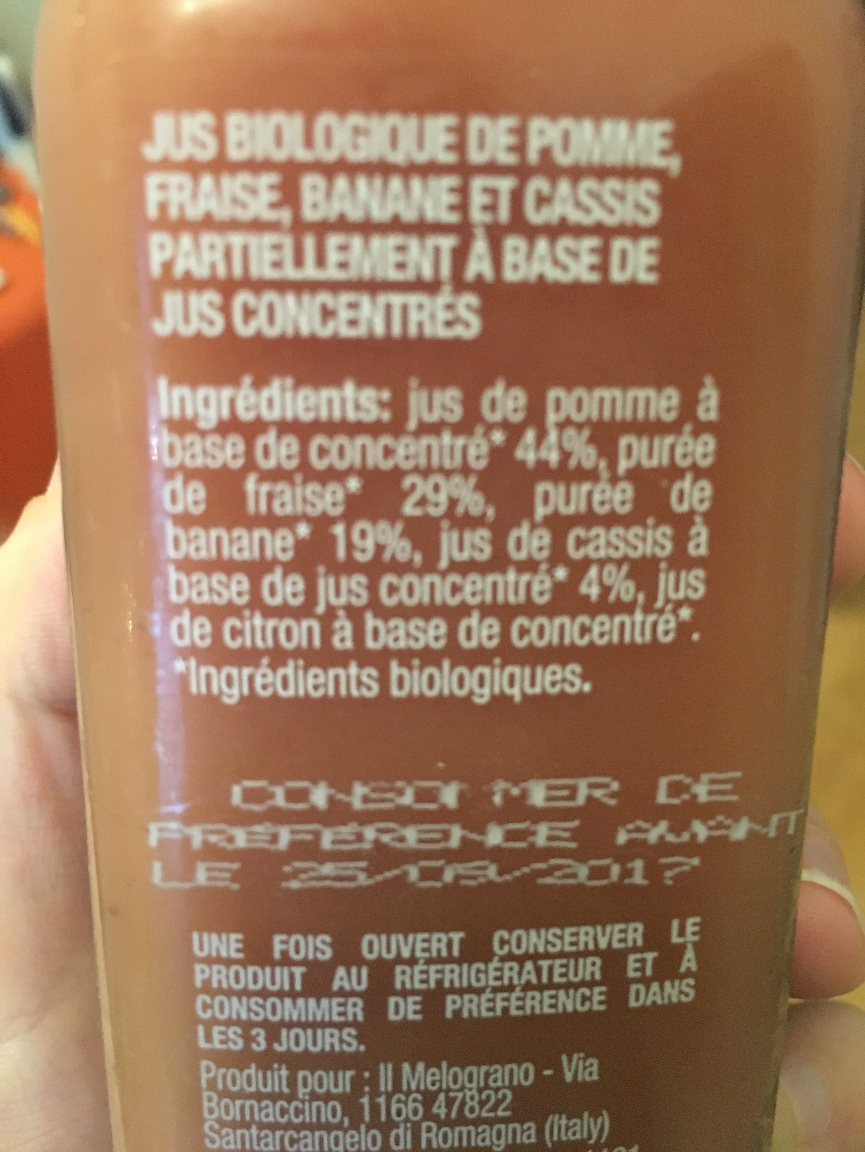 100% Pur Bio Pomme fraise banane packshot
