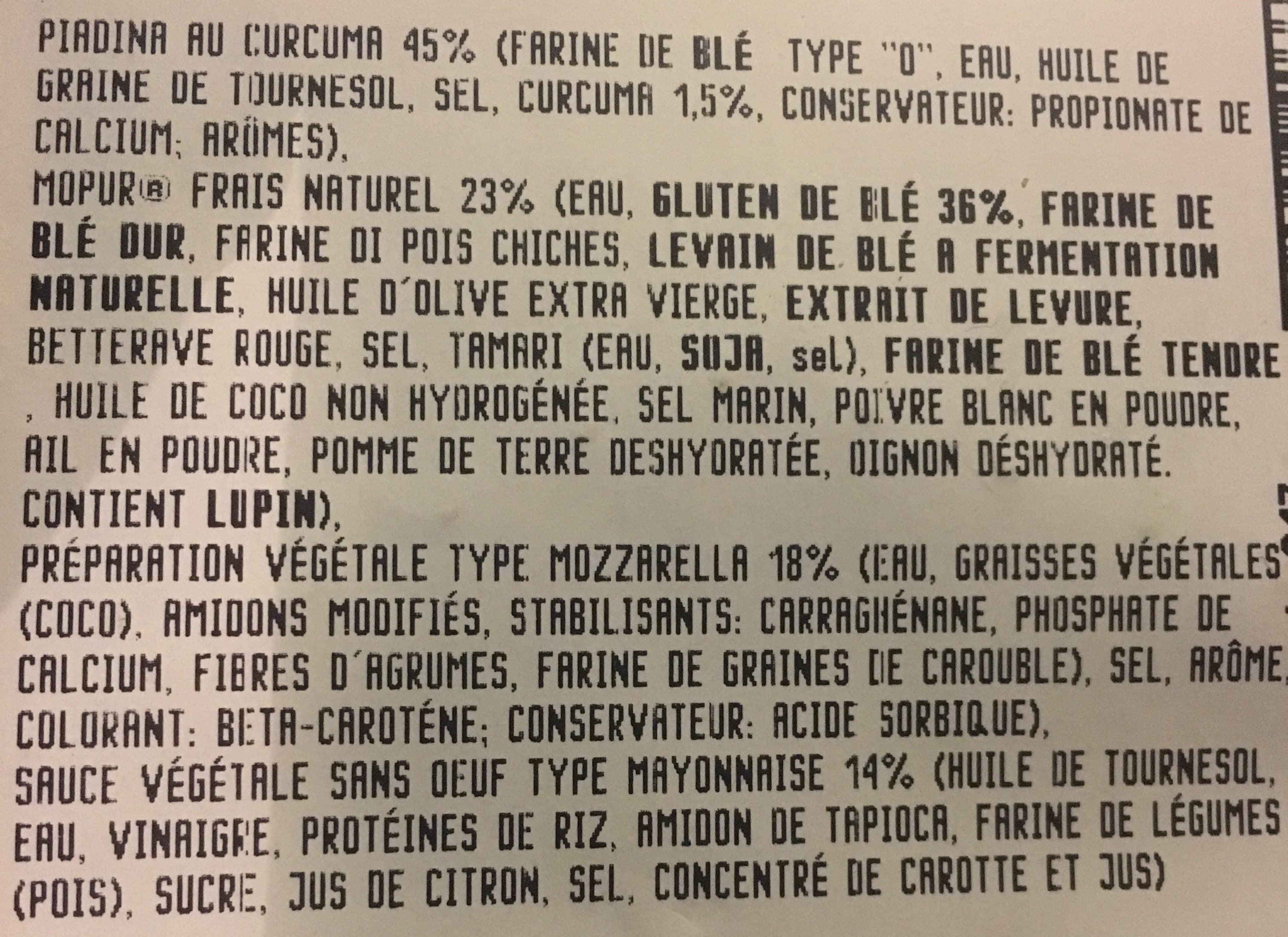Very veg ! Piadina au curcuma packshot