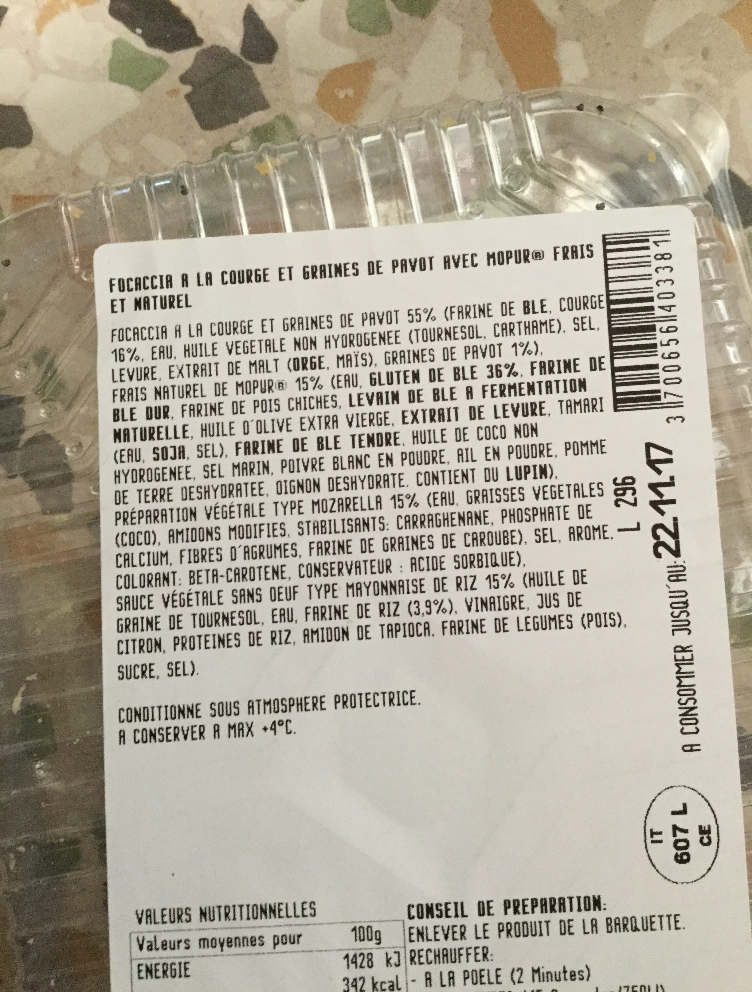 Very Veg ! Focaccia packshot