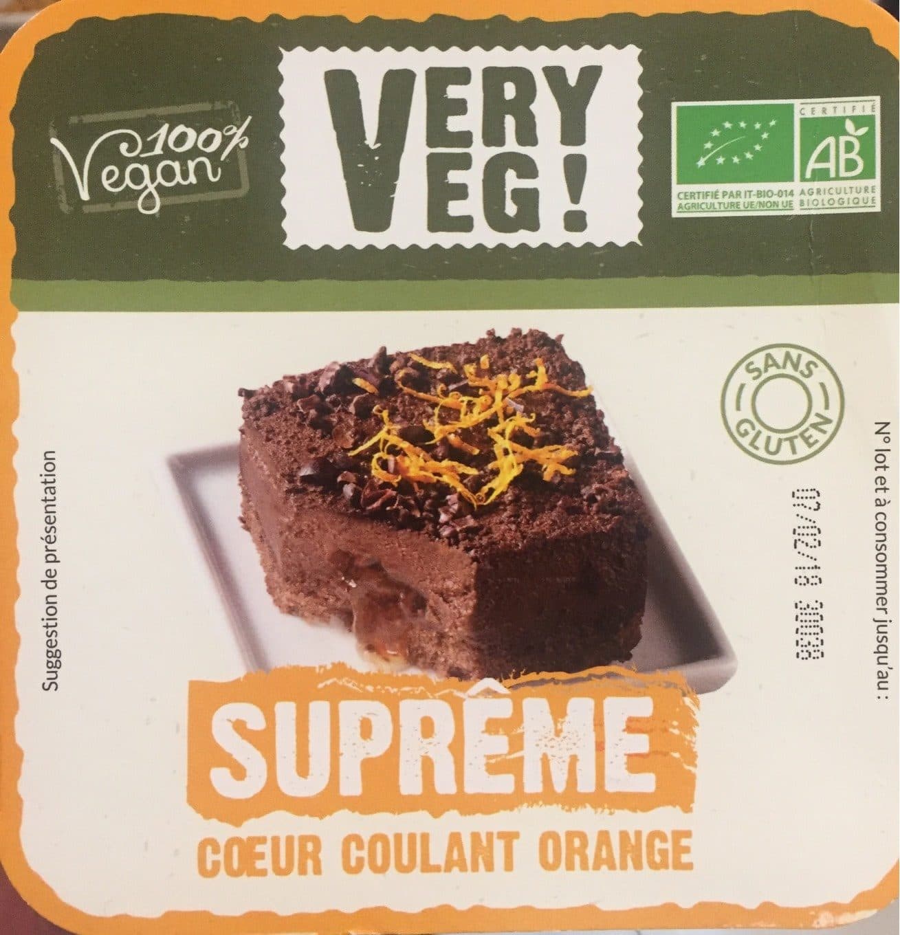 Very veg ! Suprême coeur coulant Orange packshot