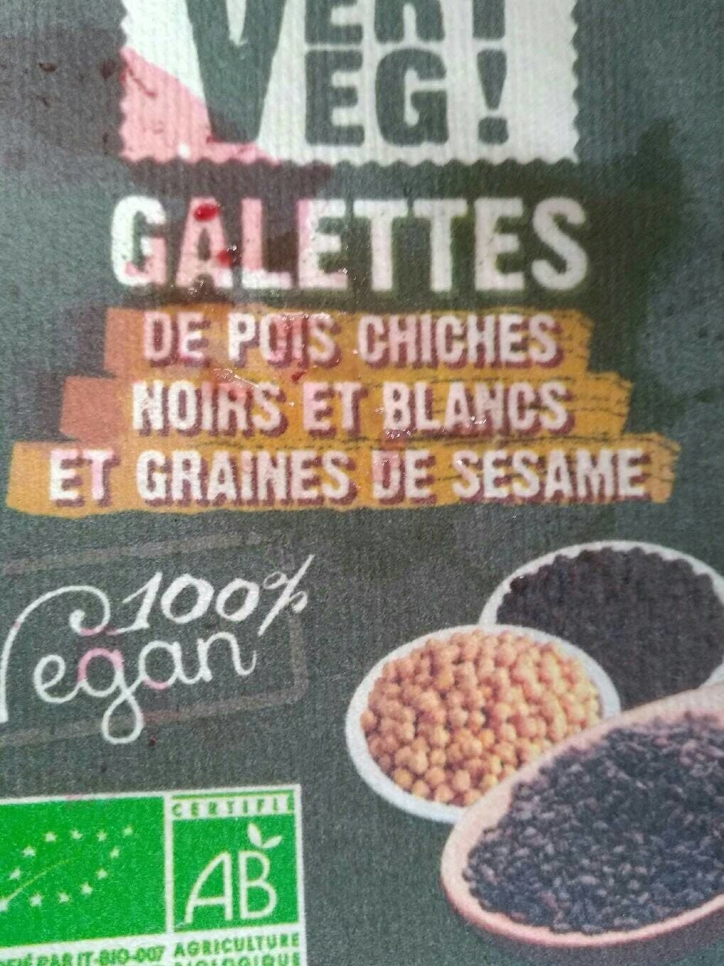 Very Veg! Galettes de pois chiches noirs et blancs packshot