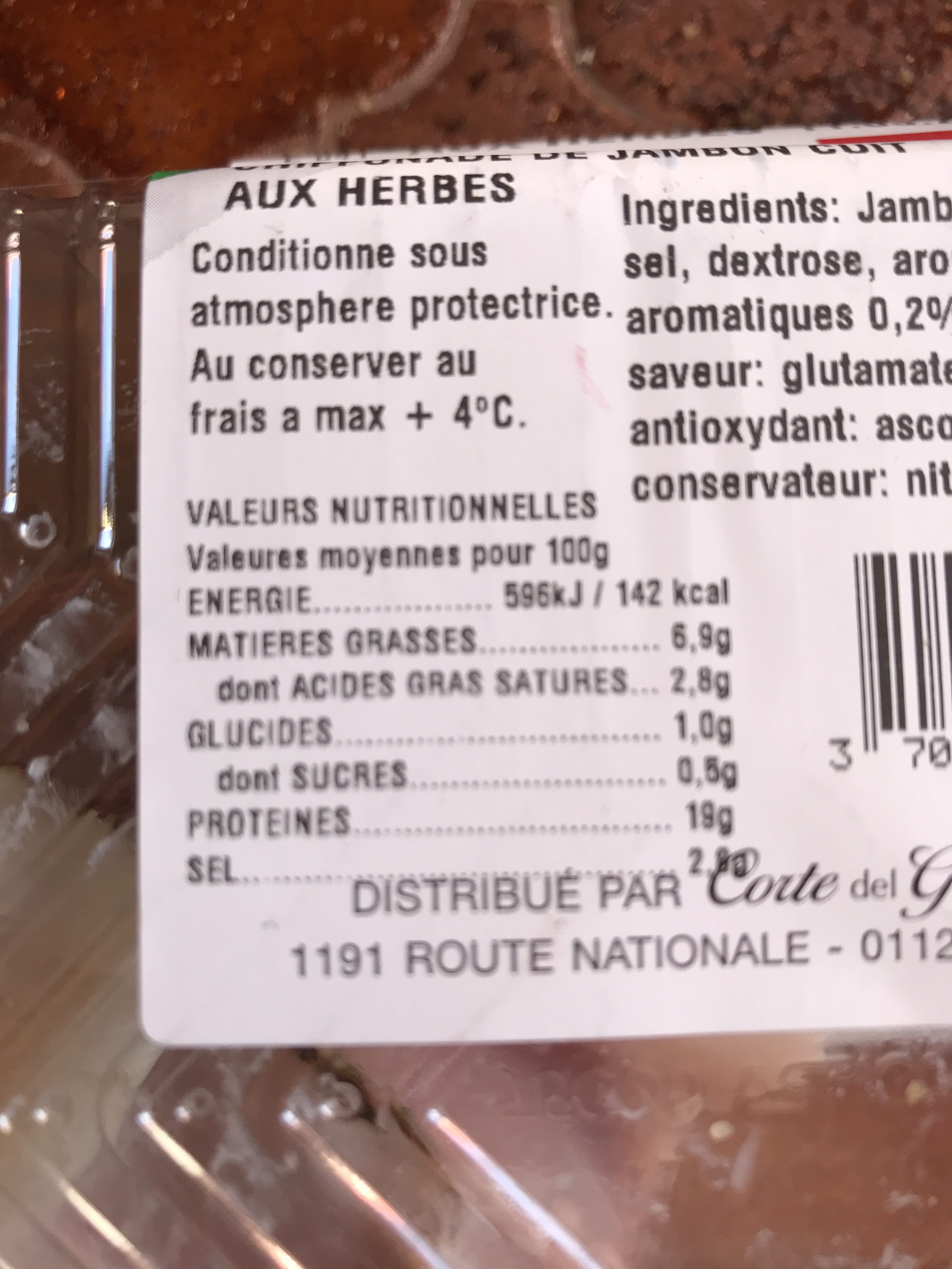 Open Food Facts Jambon cuit aux herbes packshot