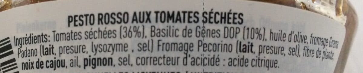 Open Food Facts Pesto sauce de ligurie rosso packshot