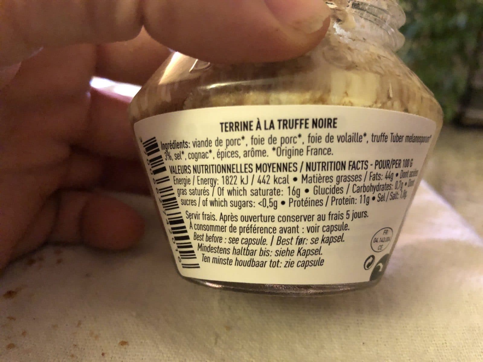 Open Food Facts Terrine de provence a la truffe noire packshot