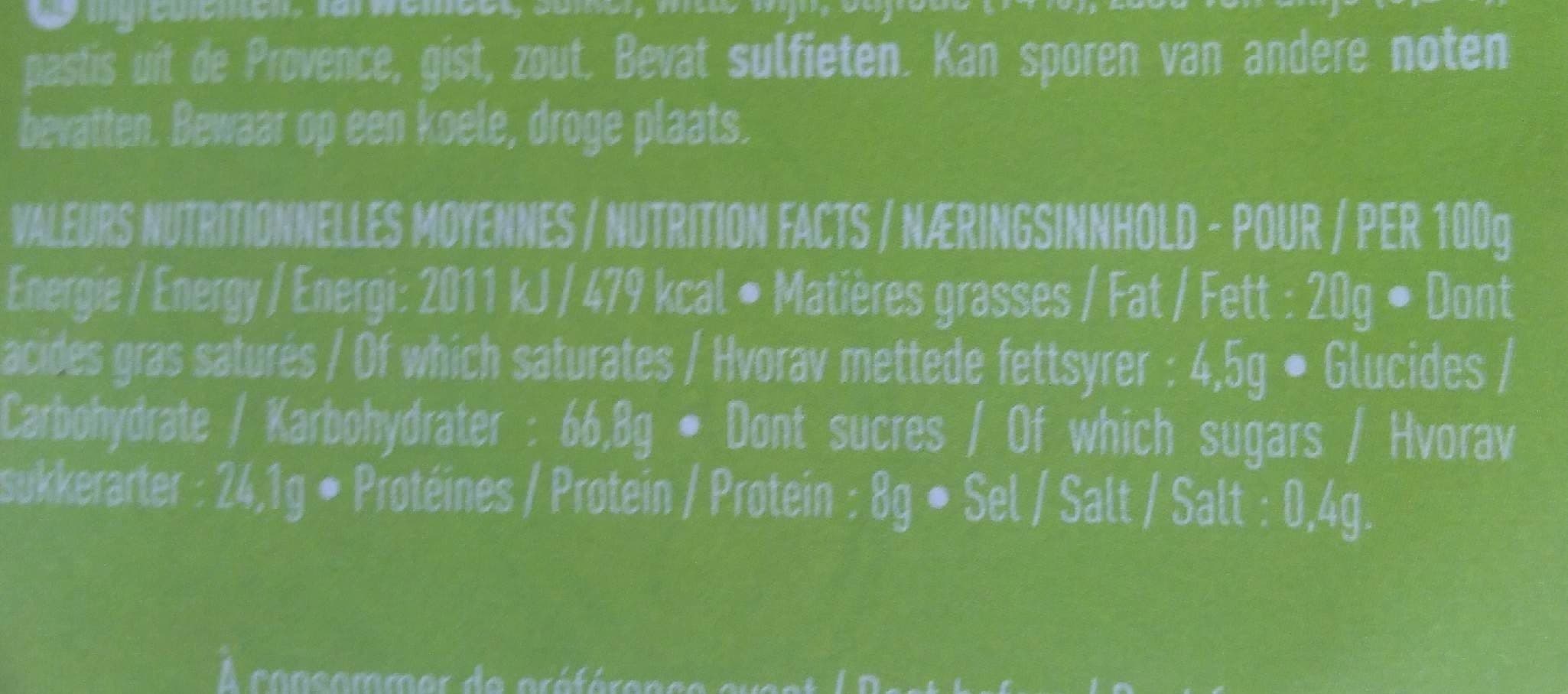 Open Food Facts Canistrelli olive et anis packshot