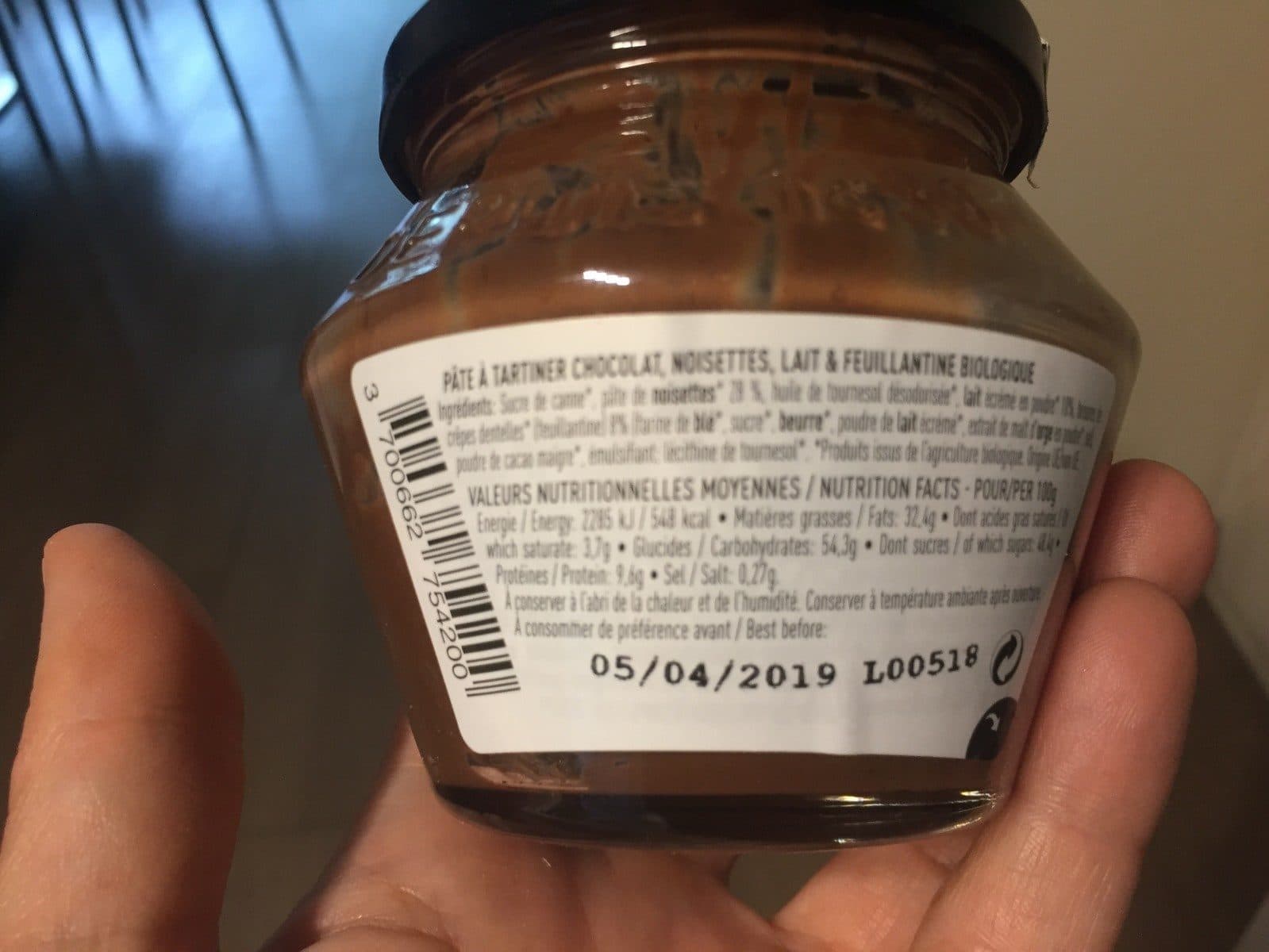 Open Food Facts Pate à tartiner lait et feuillantine packshot