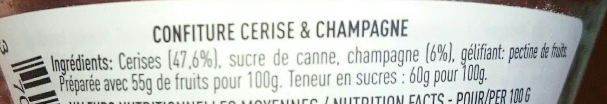 Open Food Facts Confiture cerise et champagne packshot
