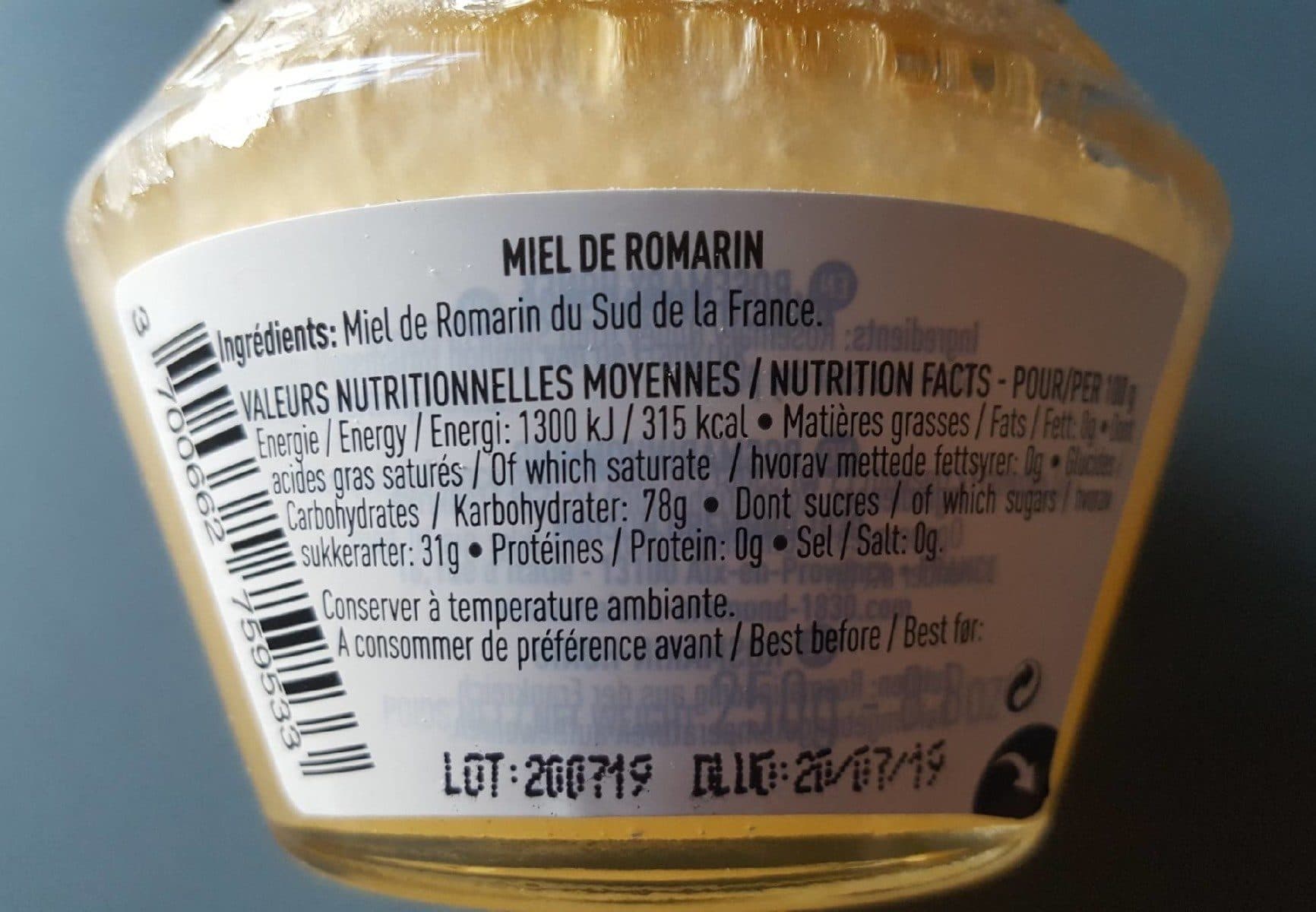 Maison Bremond Miel au romarin packshot