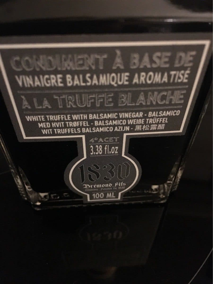 Open Food Facts Vinaigre balsamique et truffe blanche packshot