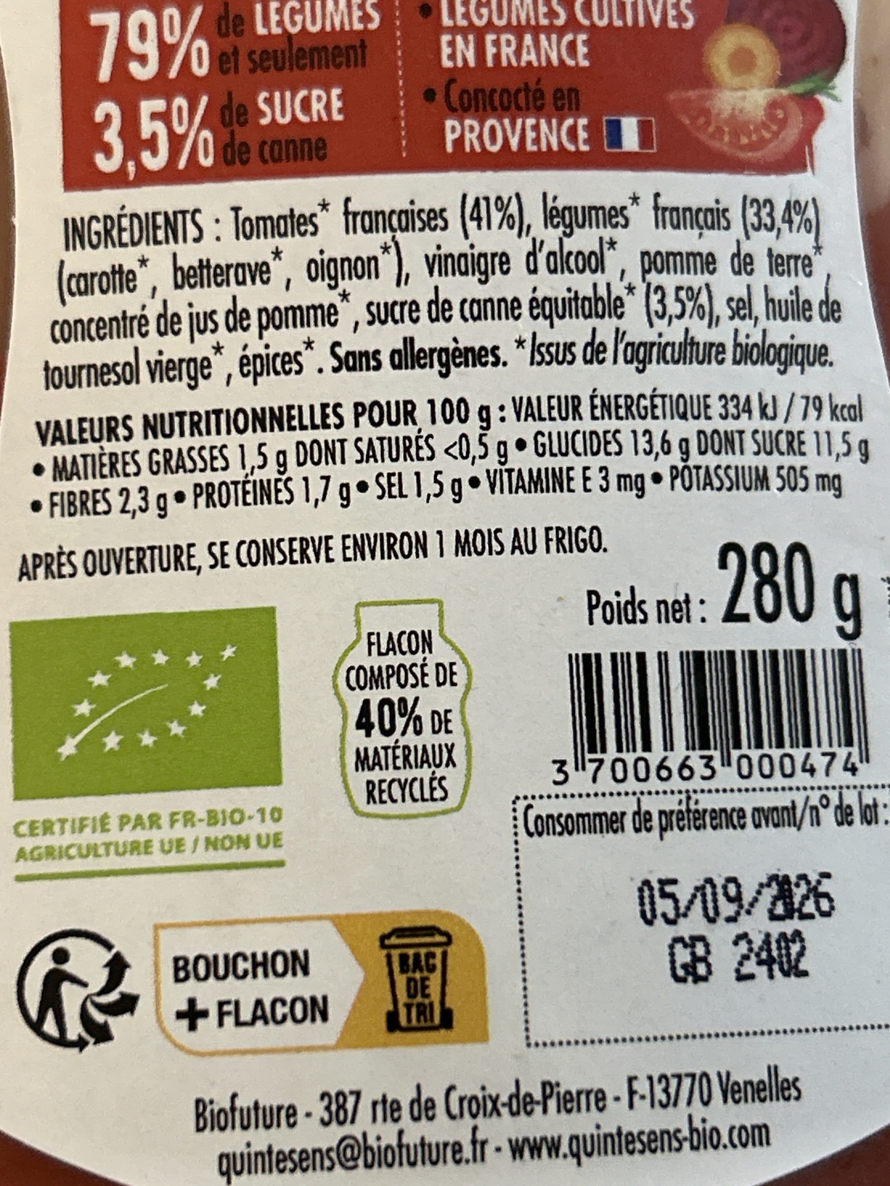 Quintesens L'incroyable Ketchup packshot