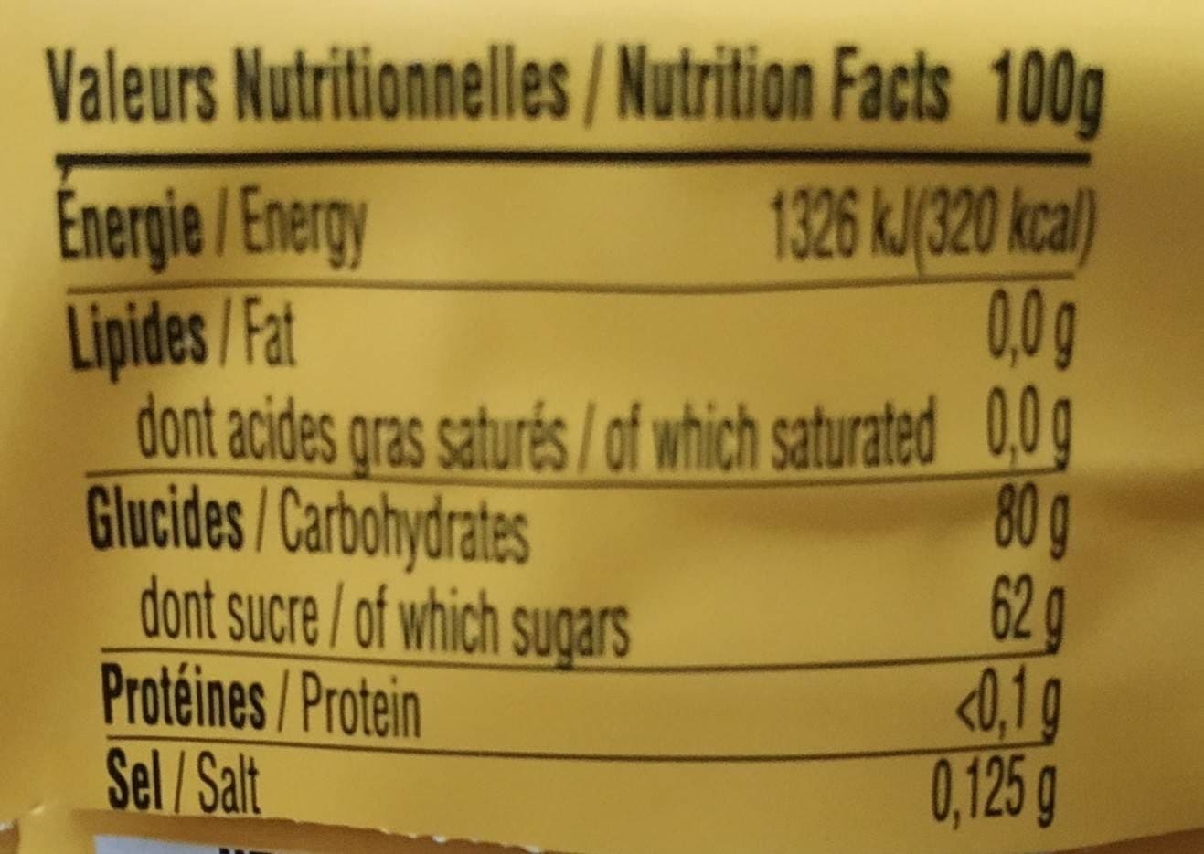 Open Food Facts Sirop avec Miel en Rayon packshot