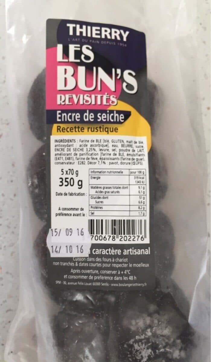 Thierry Les bun's revisités à l'encre de seiche packshot