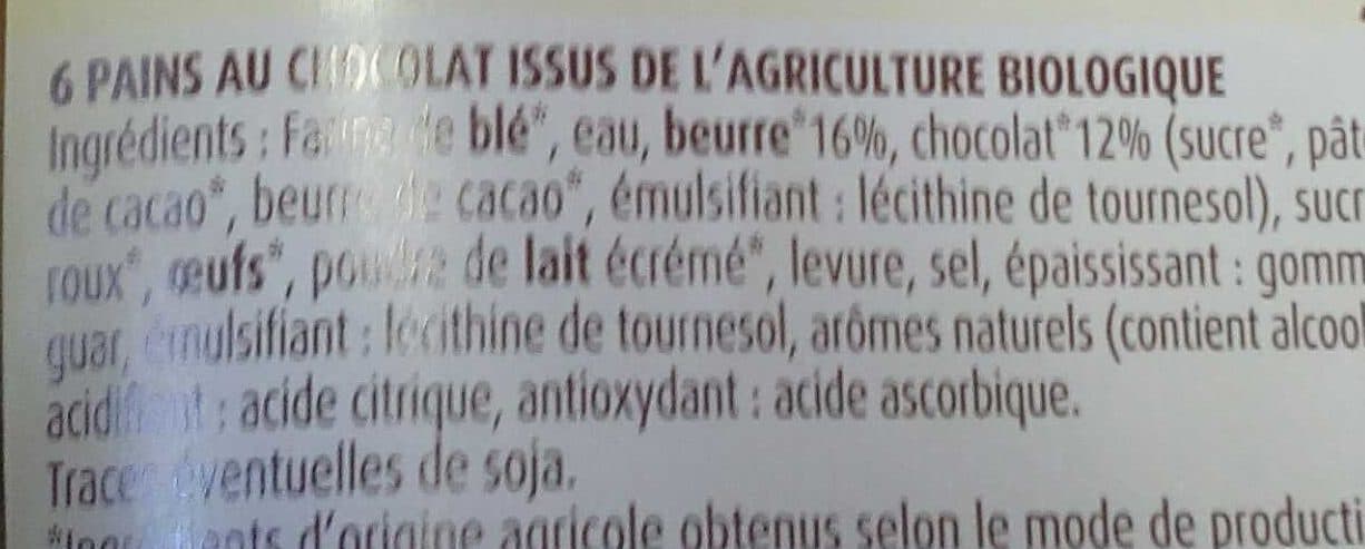 Bien Pain choco bio* x6 270g packshot