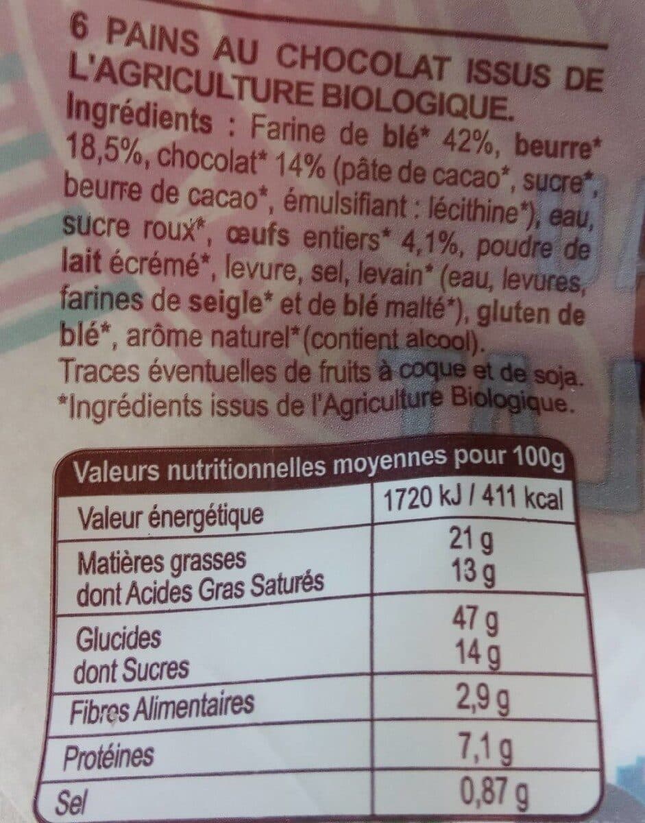 Bien Pain choco bio* x6 270g packshot