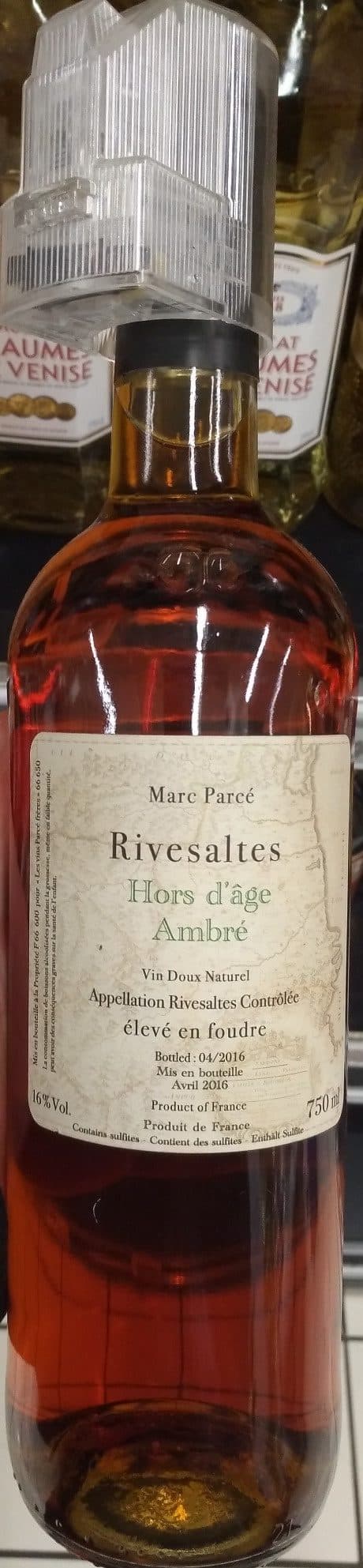 Les Vins Parcé Frères Rivesaltes Hors d'Âge Ambré packshot
