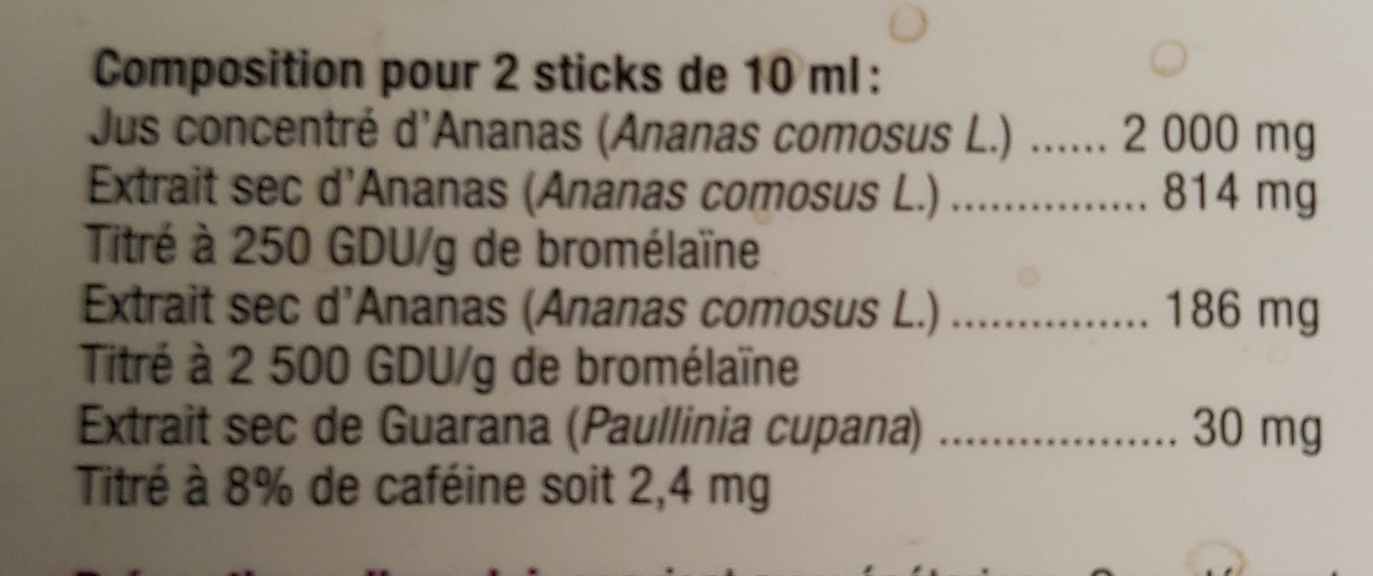Zuccari Super Ananas Au Guarana Et Extrait D'ananas, 18 Sticks Minceur Perte De Poids packshot