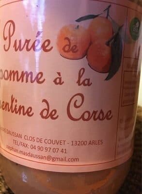 Mas Daussan Puree de pomme a la clementine de Corse packshot
