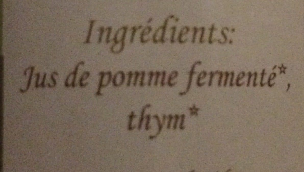Mas Daussan Vinaigre de cidre au Thym packshot