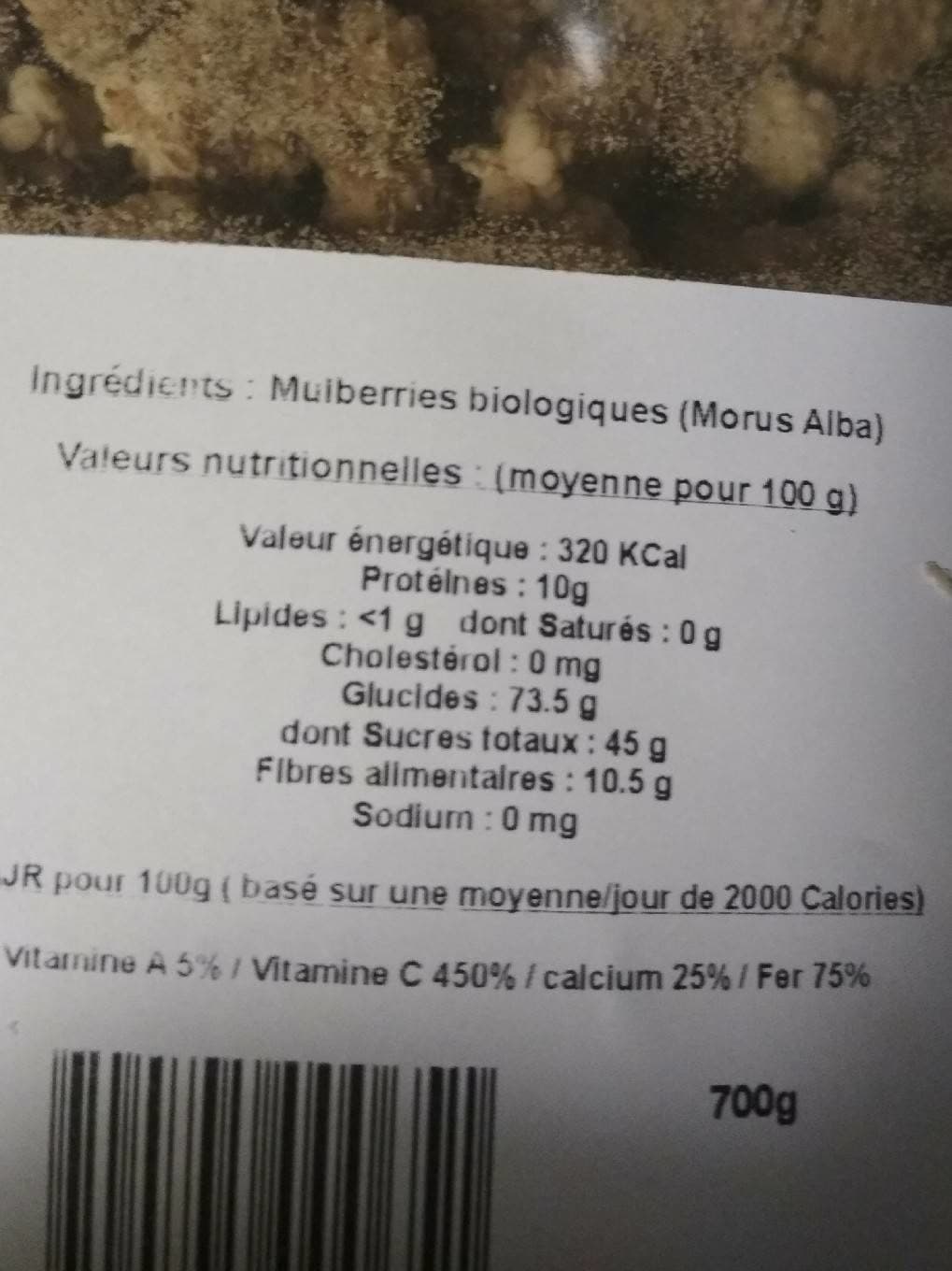 Super Aliment Mulberries packshot