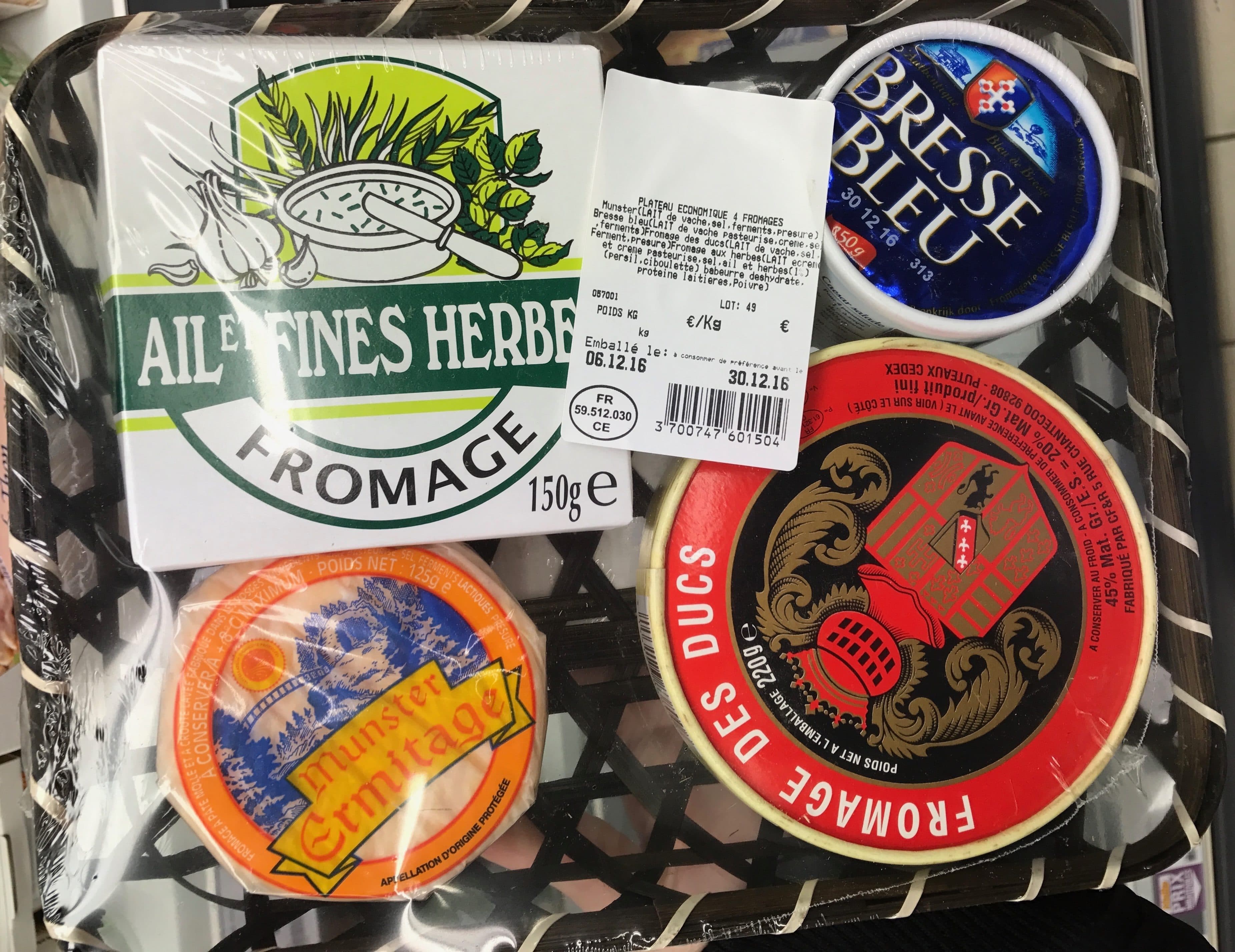 Open Food Facts Plateau économique 4 fromages packshot