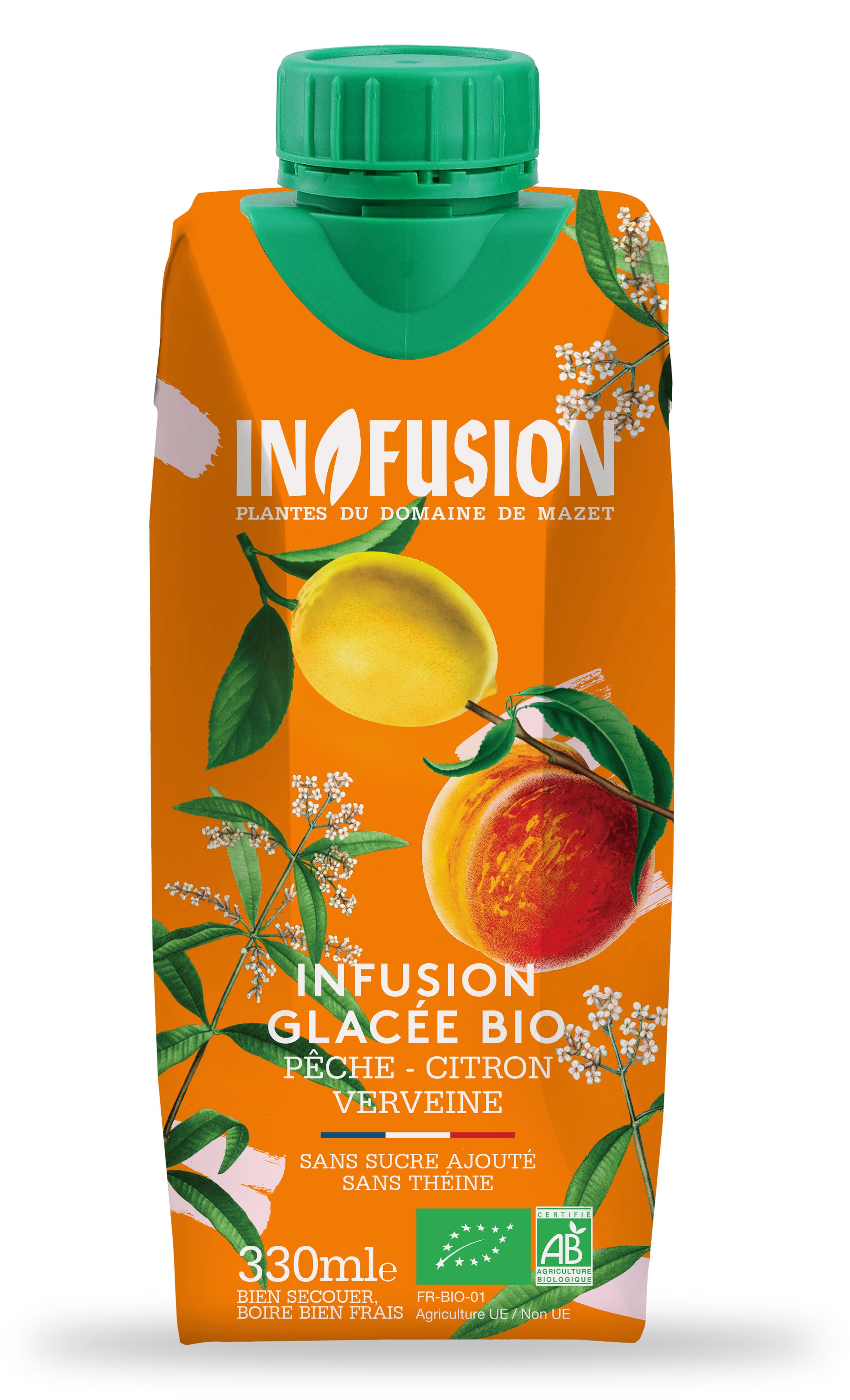 In/Fusion Infusion Glacée Pêche Citron Verveine Bio 33cl packshot