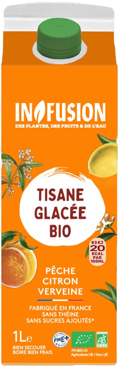 Alterfood Infusion Glacée Pêche Citron Verveine Bio 1L packshot