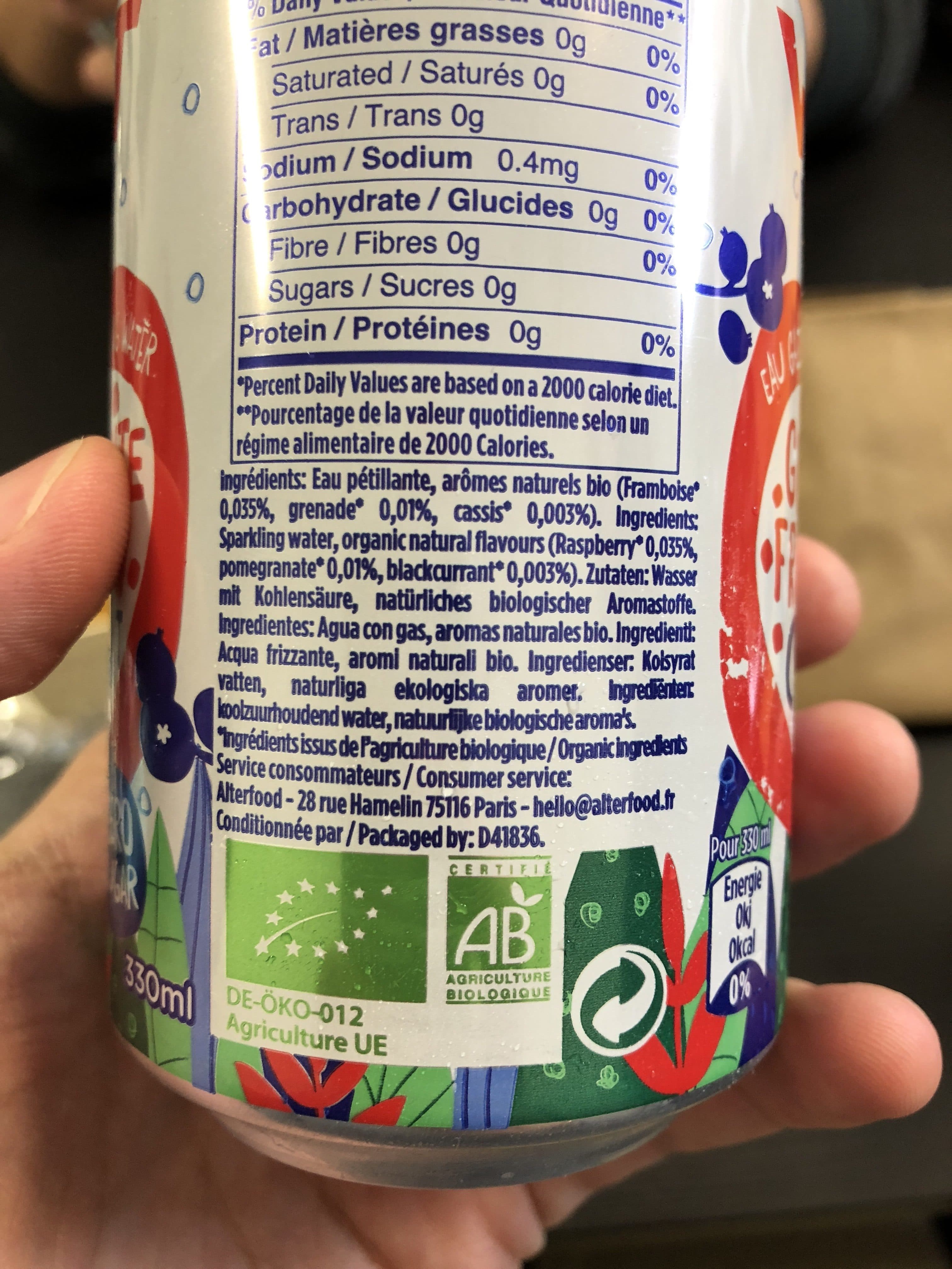 Wat Water Wat water grenade framboise cassis packshot