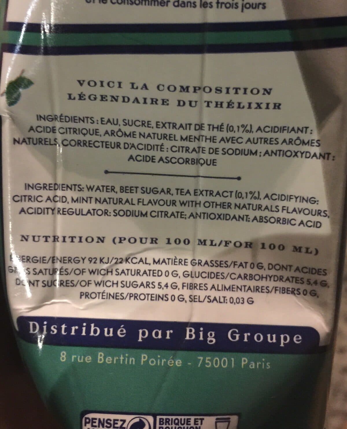 Open Food Facts Thélixir packshot