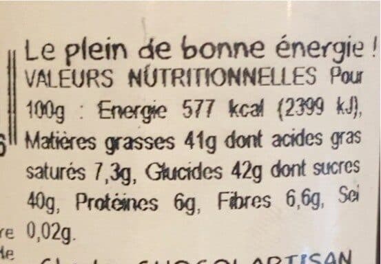 Open Food Facts Pate a tartiner noire noisettes packshot