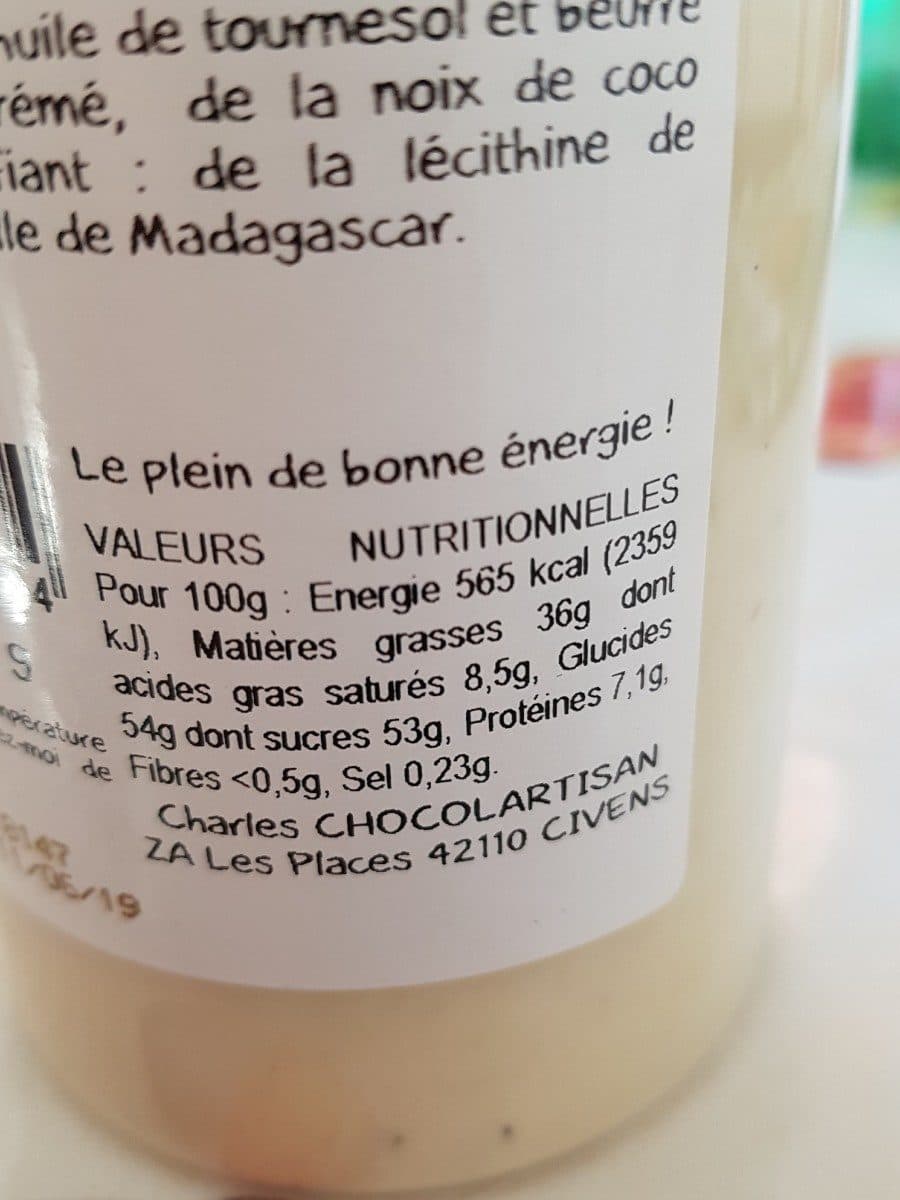 Open Food Facts Pâte à tartiner chocolartisan blanc coco packshot