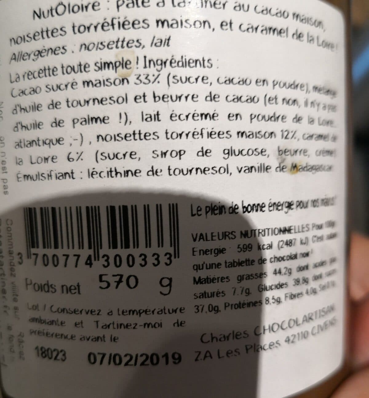 Open Food Facts Nutôloire packshot