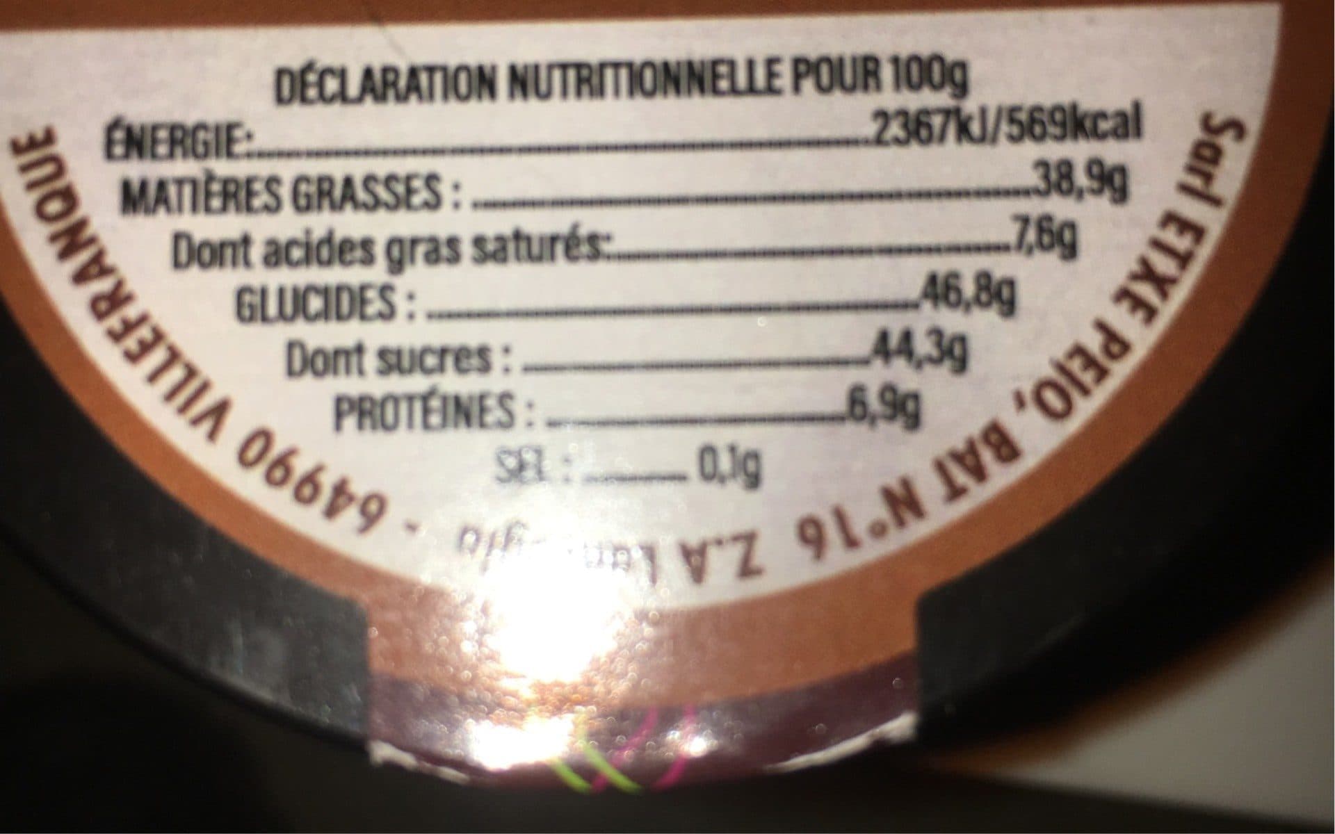 Open Food Facts Pâte à tartiner packshot
