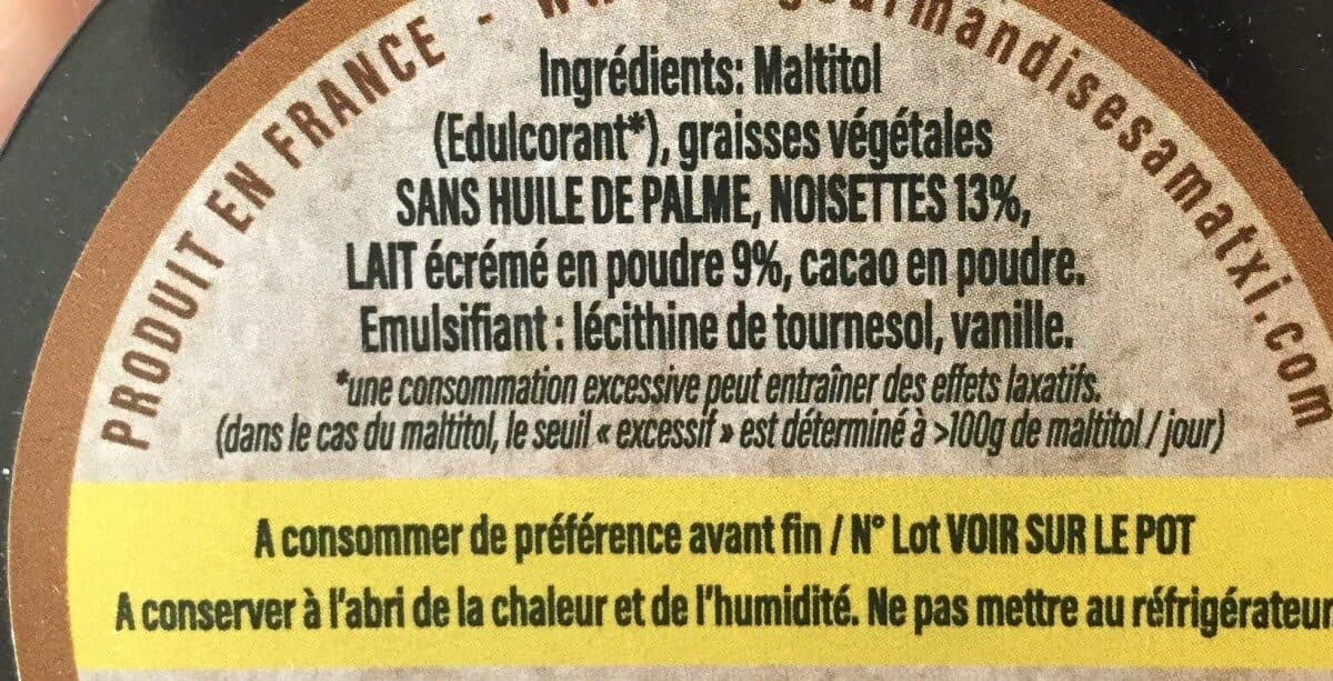 Open Food Facts Pâte à tartiner packshot
