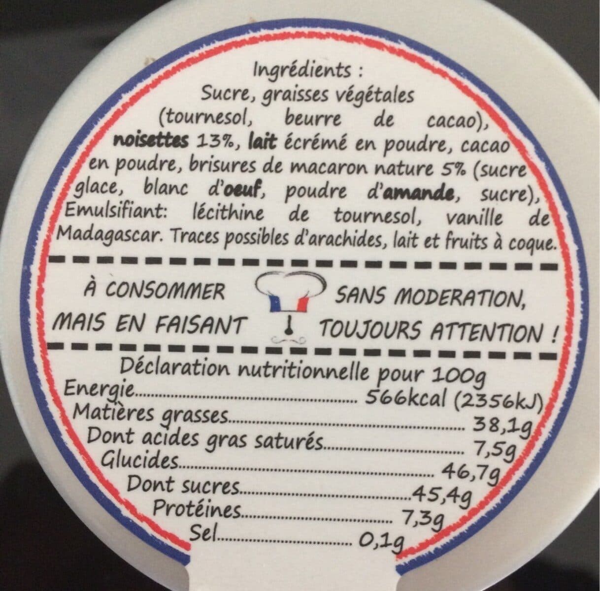 L'Artisan Tartineur Choco-noisettes & croustillants de macarons packshot