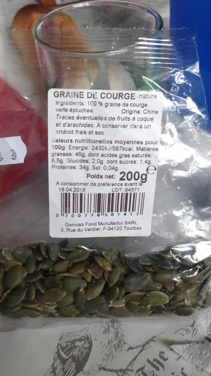 Open Food Facts Graine de courge nature packshot