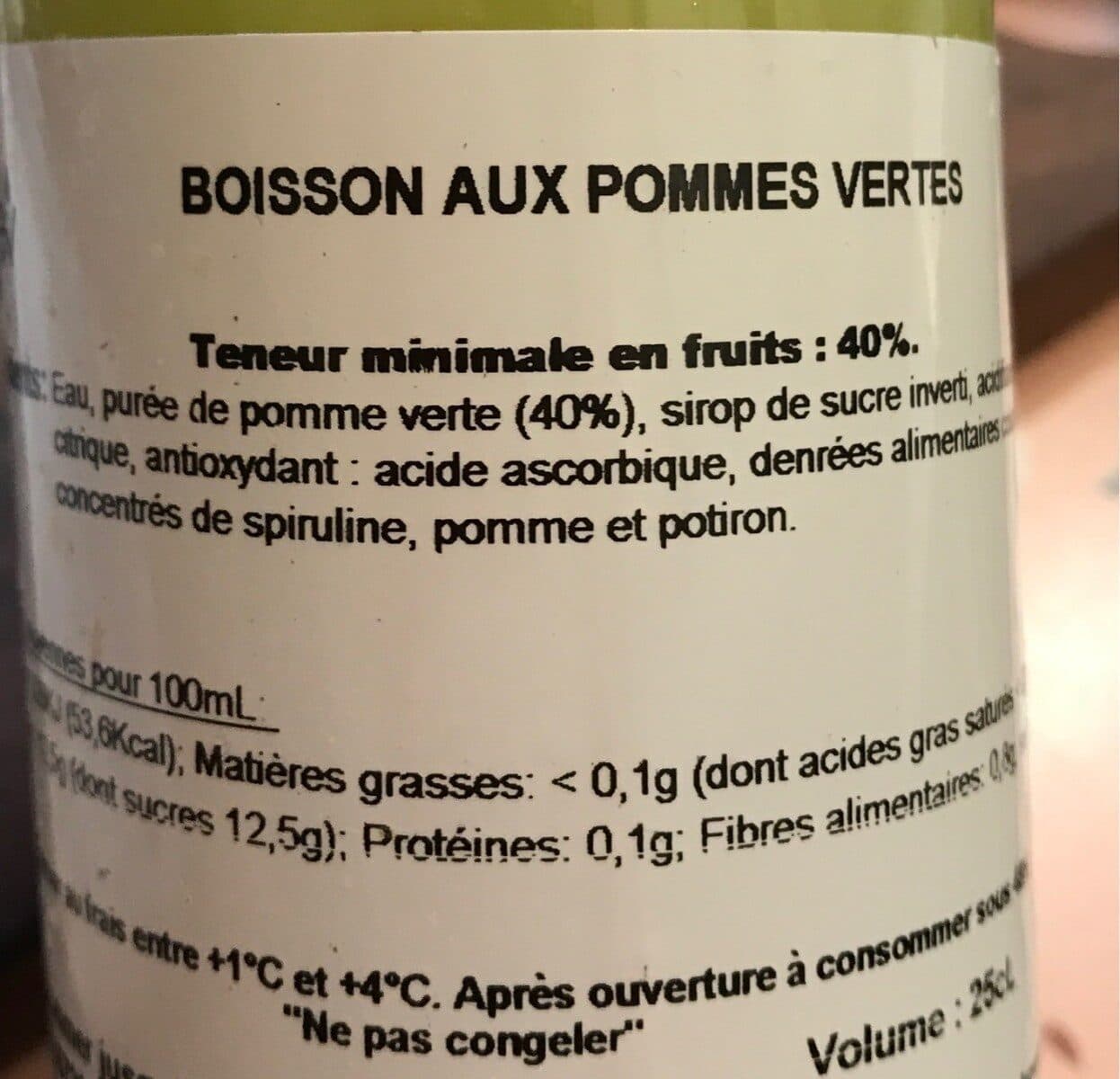 BHARLEV Industries Boisson de pomme verte packshot