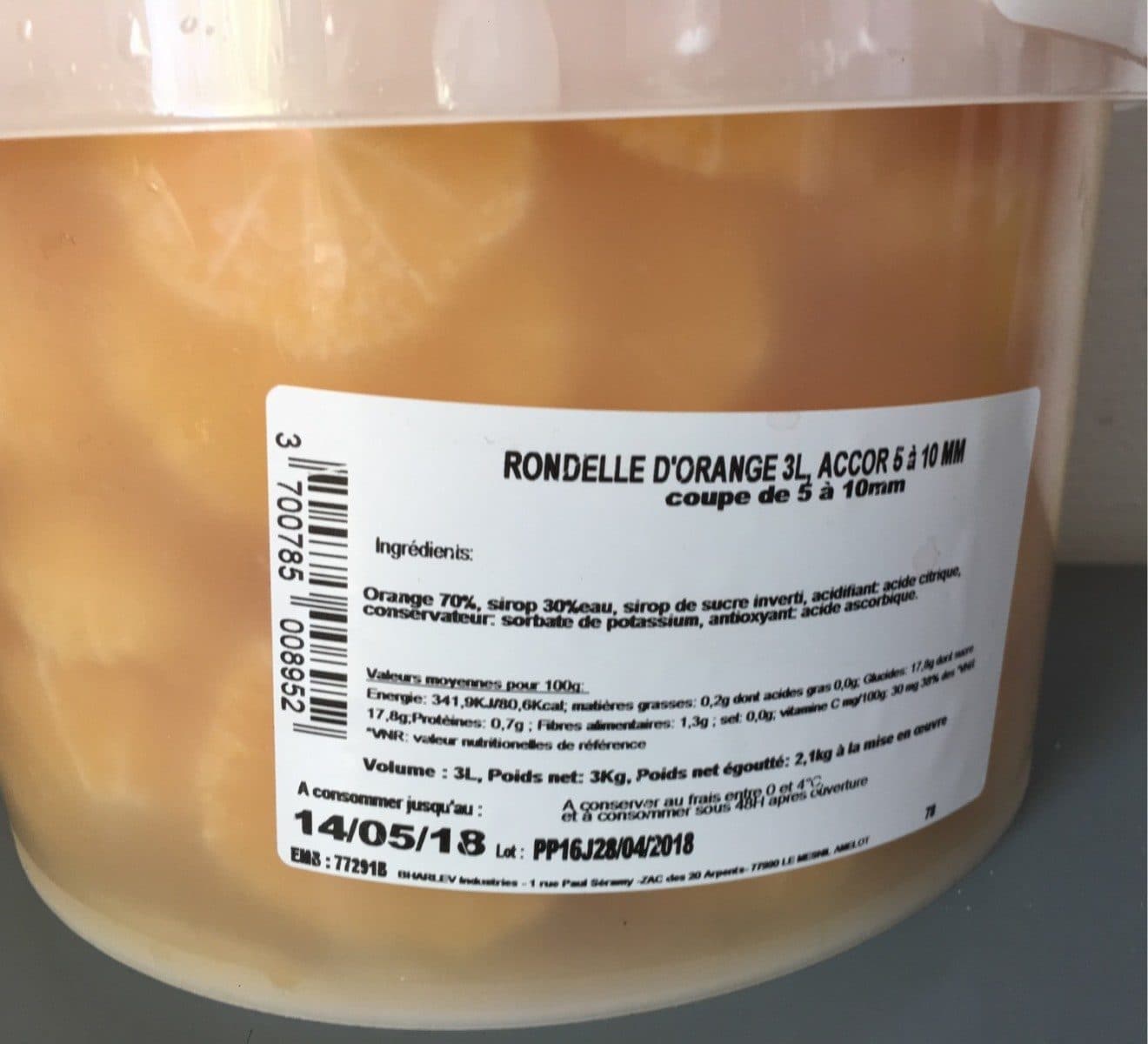 Bharlev Rondelles d'Orange packshot