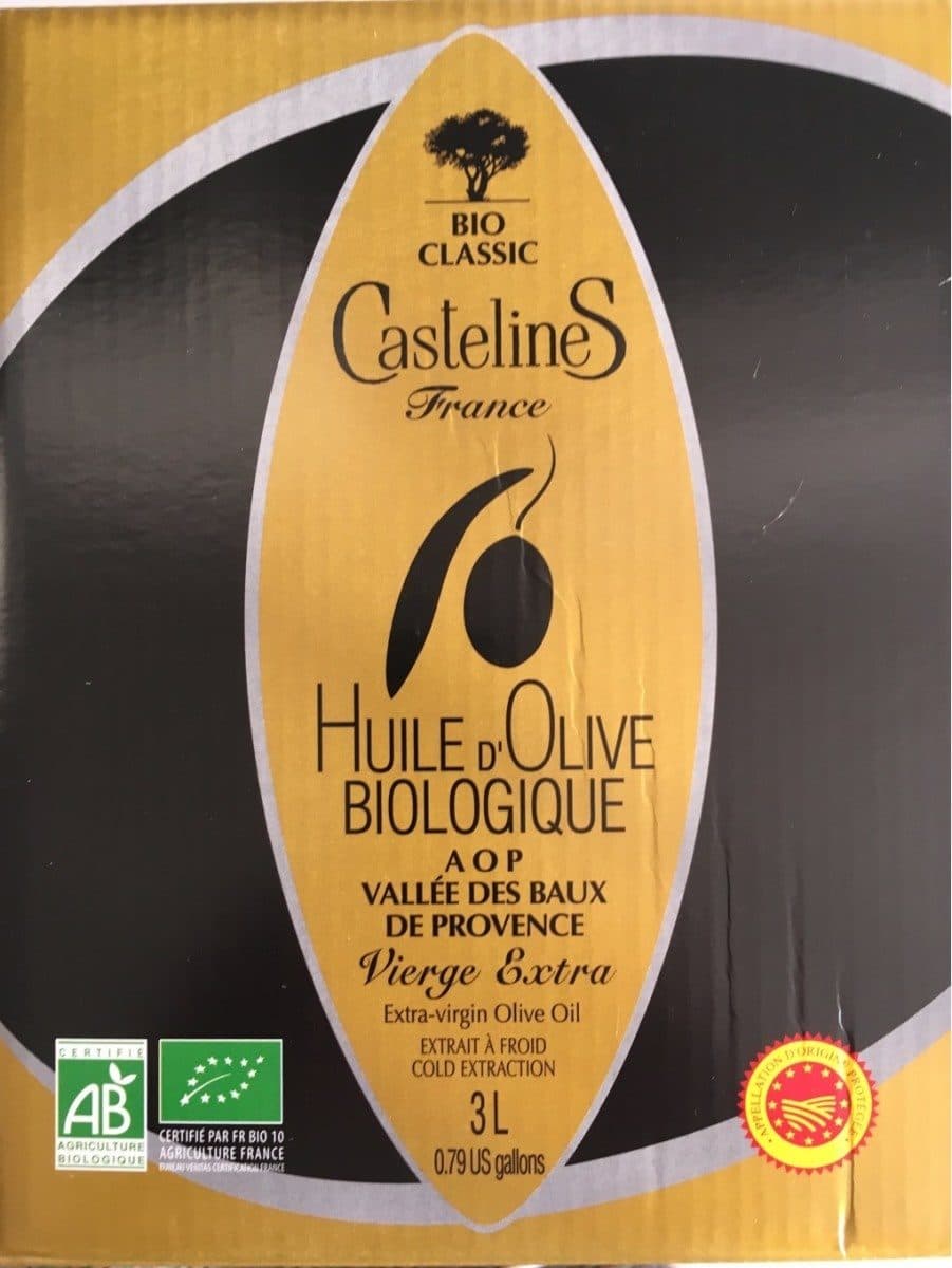 Castelines Huile d'olive biologique AOP Vallée des Baux de Provence packshot