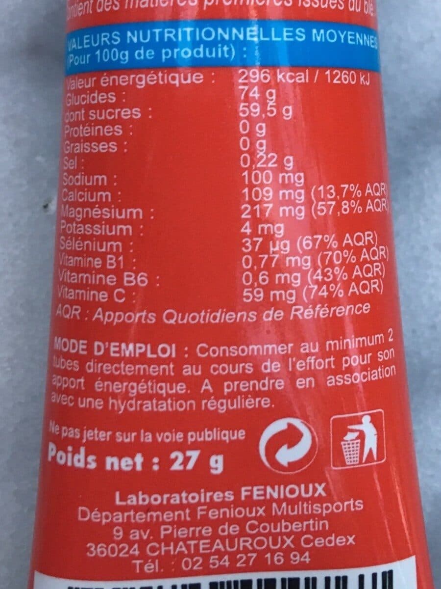 Open Food Facts Gel AMagnesium energie packshot