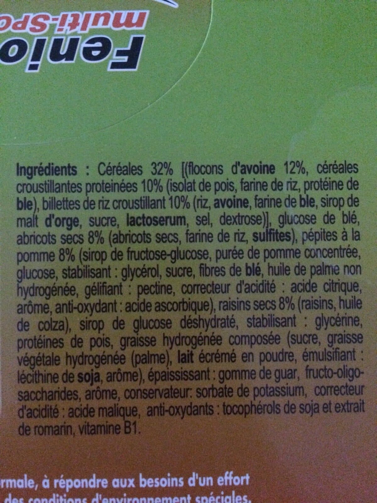 Open Food Facts Barre longue duree packshot