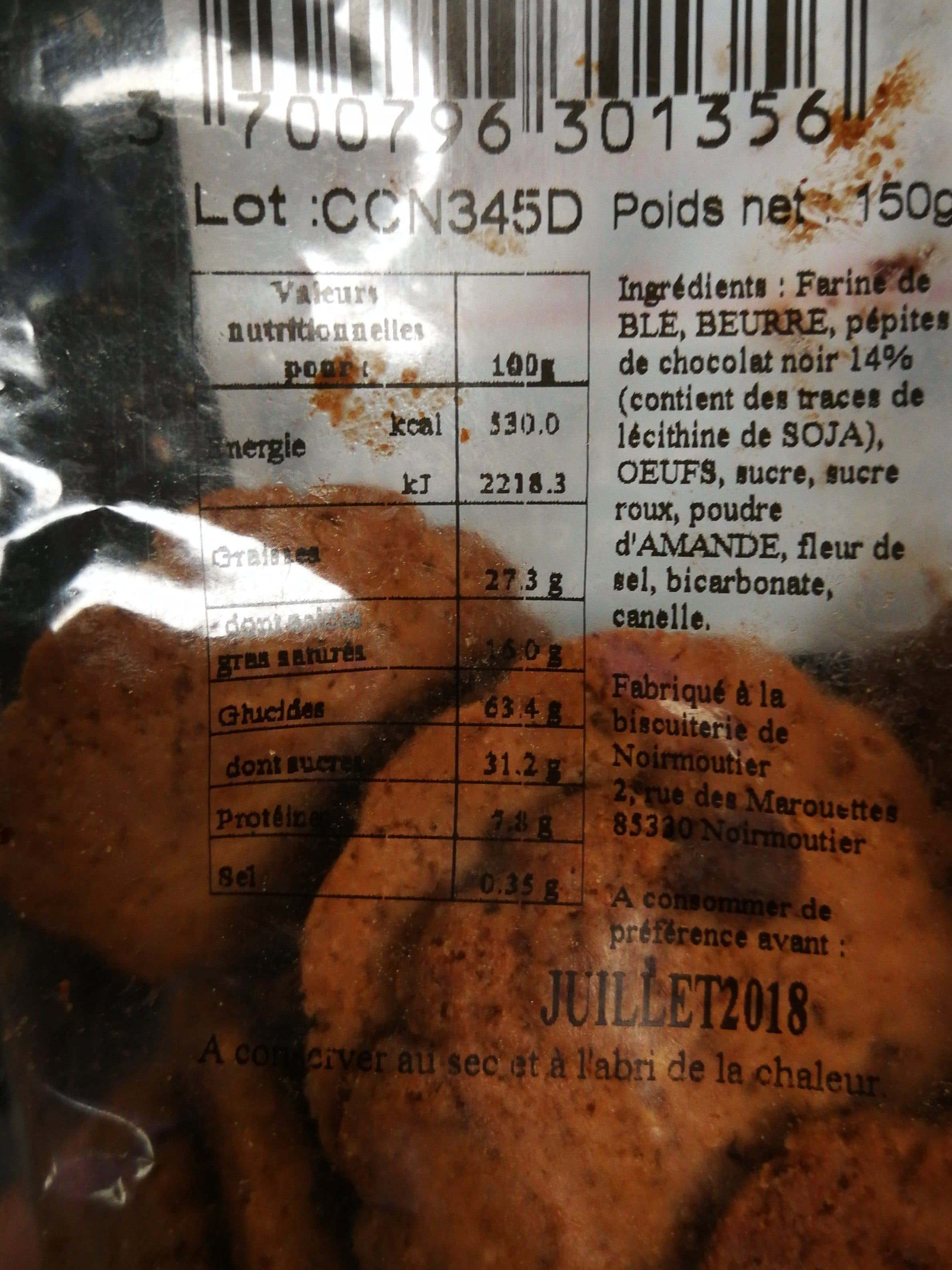 Les Biscuits De Noirmoutier Cookies vendeens packshot