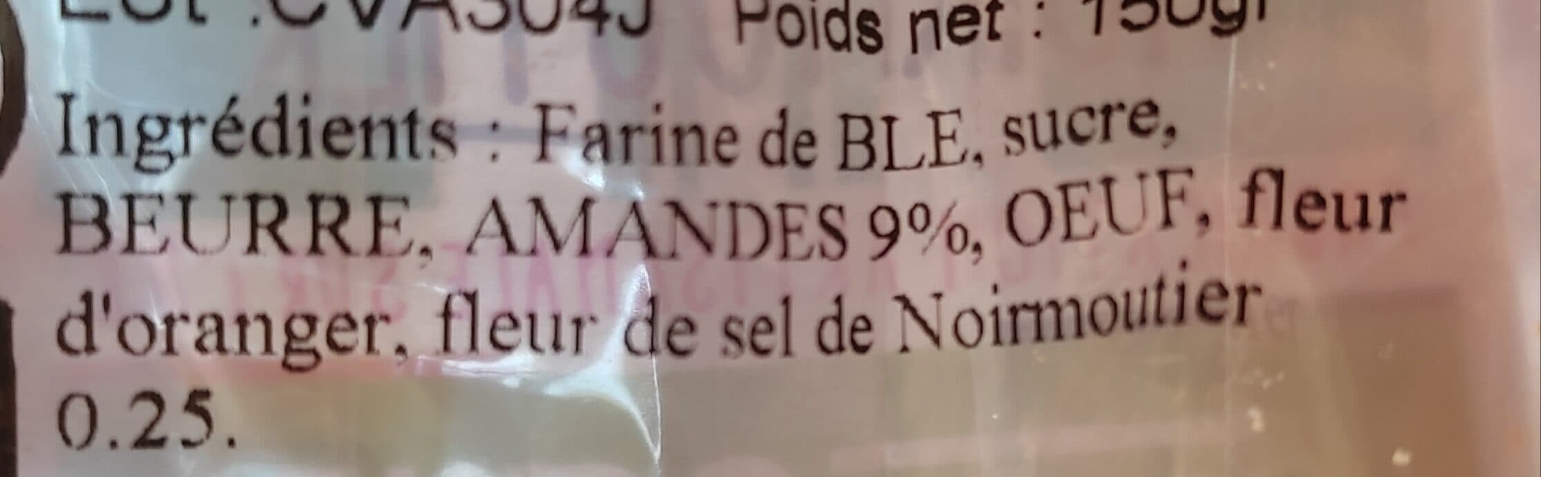 Open Food Facts Petit coeurs de Vendée amande packshot