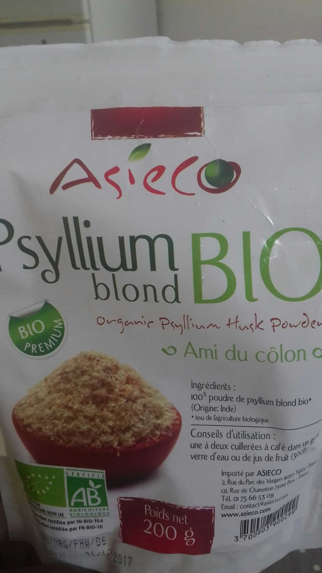 Asieco Psyllium blond bio packshot