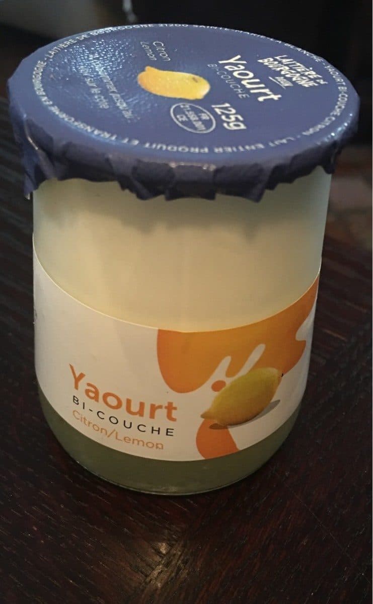Laitière de Bourgogne Yaourt bi-couche citron packshot