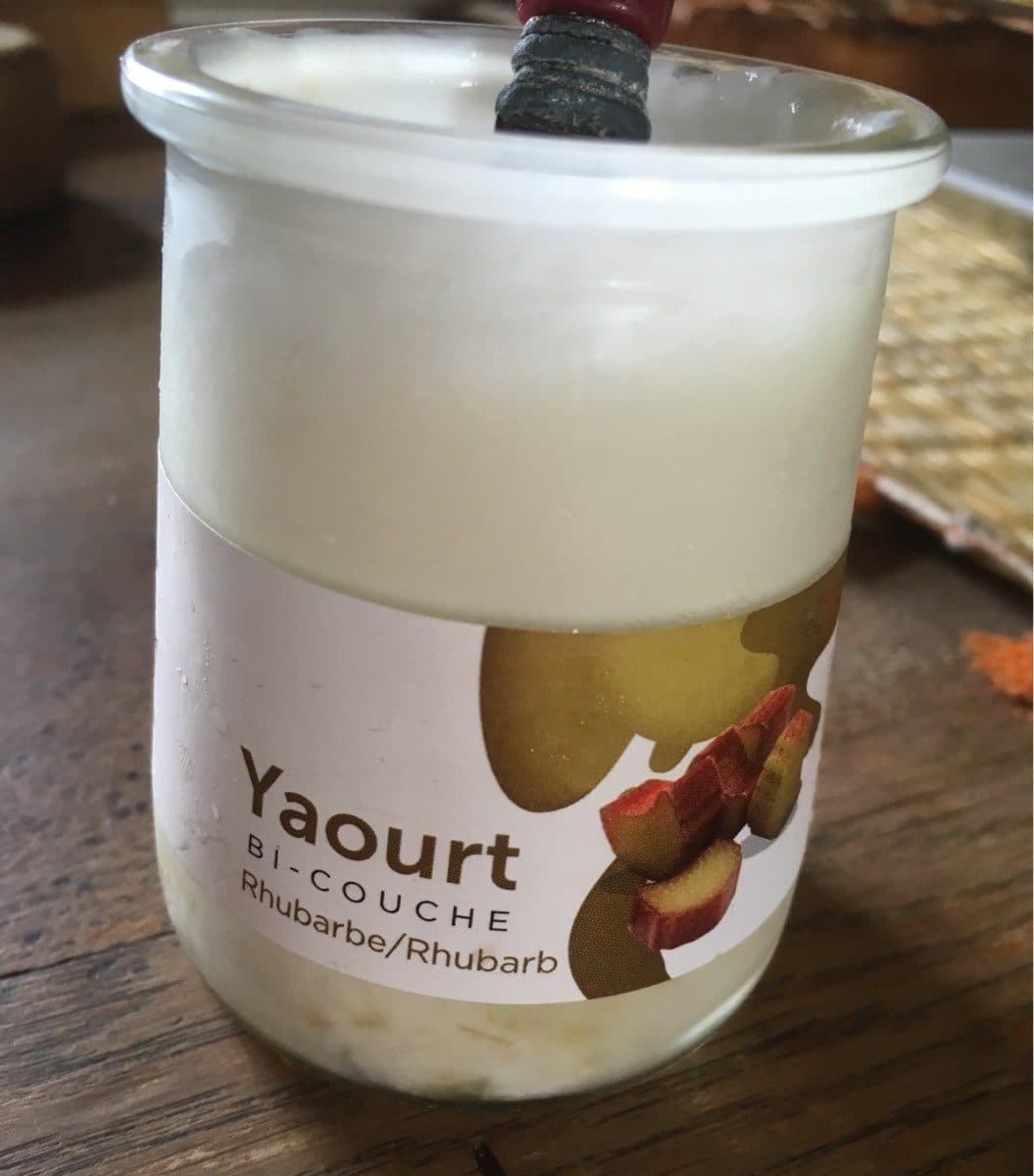 Laitière de Bourgogne Yaourt Bi-Couche rhubarbe packshot