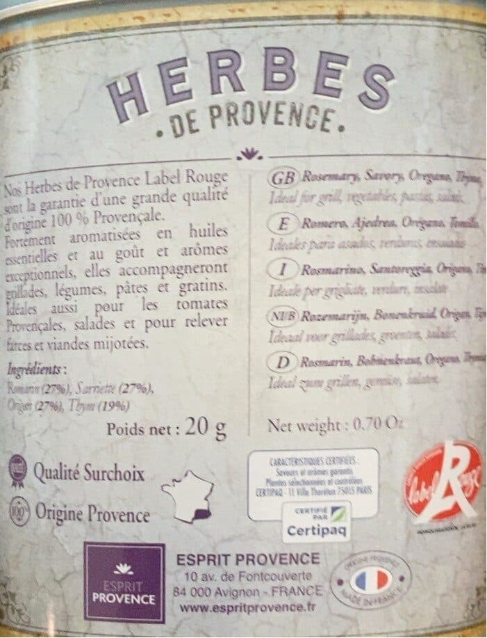 Esprit Provence Herbes de Provence packshot