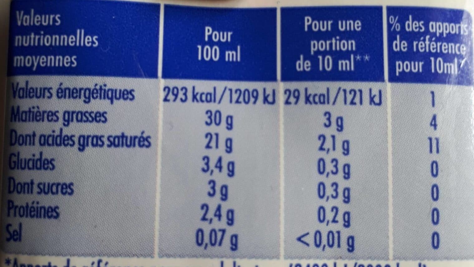 Faire France Crème fluide entière packshot