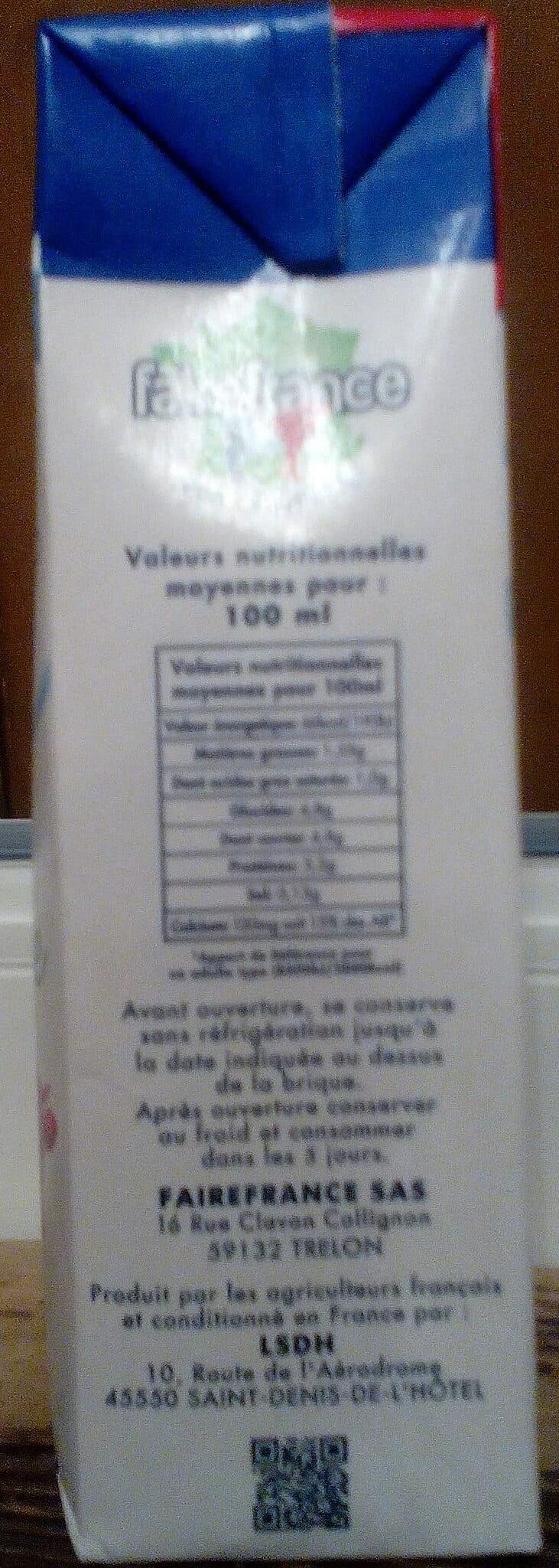 Fairefrance Le Lait Équitable Demi-écrémé packshot