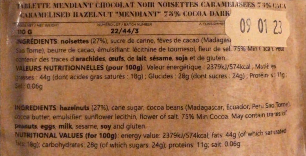Alain Ducasse Le chocolat mendiant noisettes caramelisees packshot