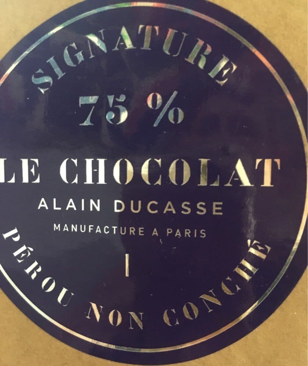 Alain Ducasse 75% pérou non conché packshot